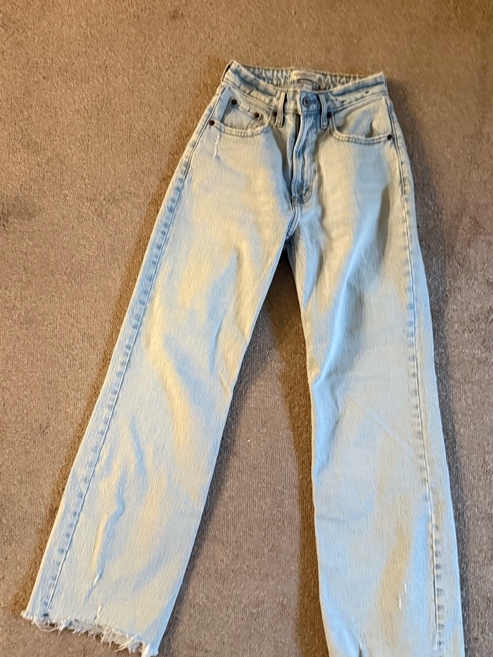 Abercrombie & Fitch Light Wash Women's Straight Jeans